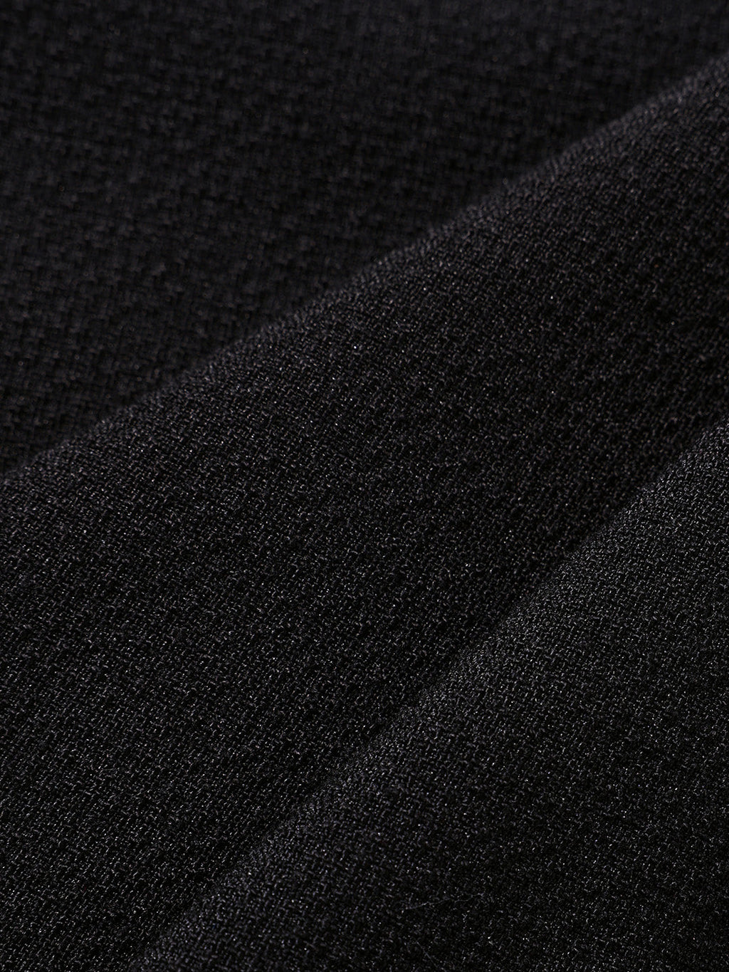 Men's Black Relaxed Fit Textured Casual Trousers