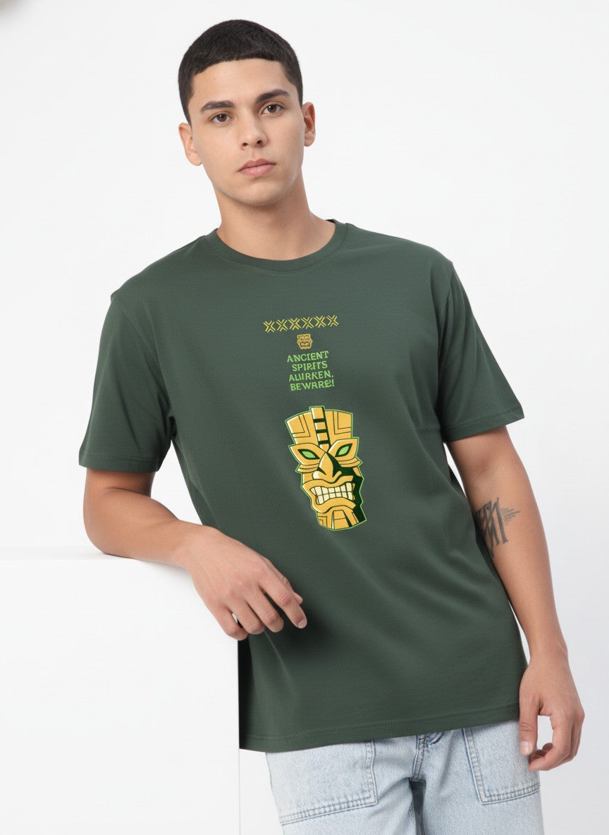 Men Cotton Tribal T-Shirt