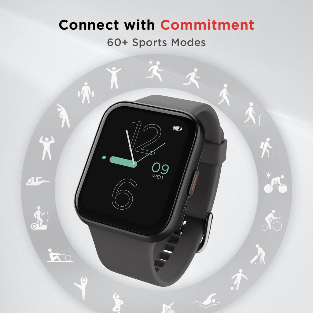boAt Wave Fit Call | Alexa Built-in Smart Watch with 1.69" (4.29cm) HD Display, 60+ Sports Modes, HR & SpO2 Monitoring