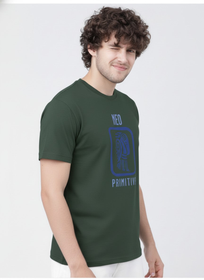 Men Cotton Tribal T-Shirt