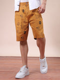 Men's Cashew Relaxed Fit Printed Casual Shorts