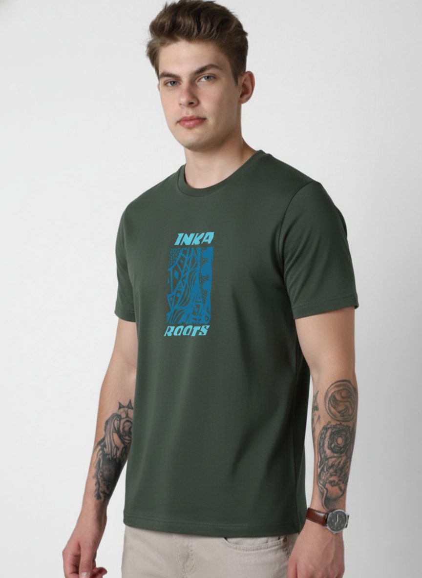 Men Cotton Tribal T-Shirt