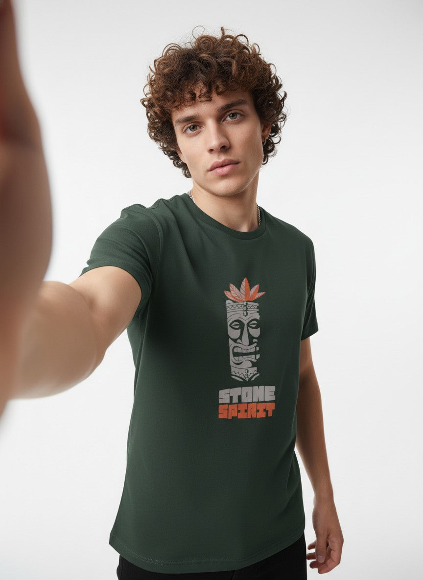 Men Cotton Tribal T-Shirt