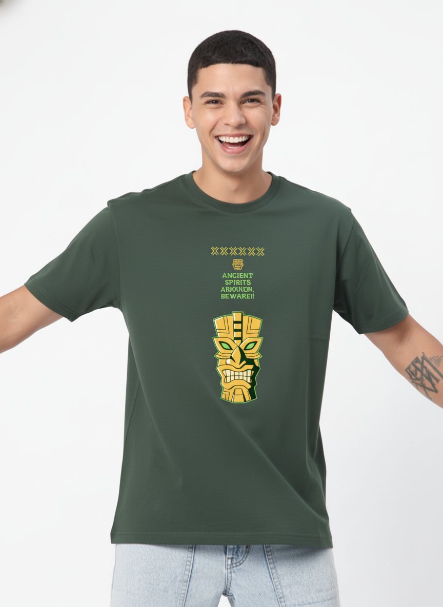 Men Cotton Tribal T-Shirt