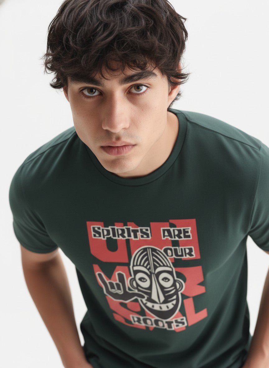 Men Cotton Tribal T-Shirt