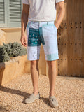 Men's Blue Printed Shorts