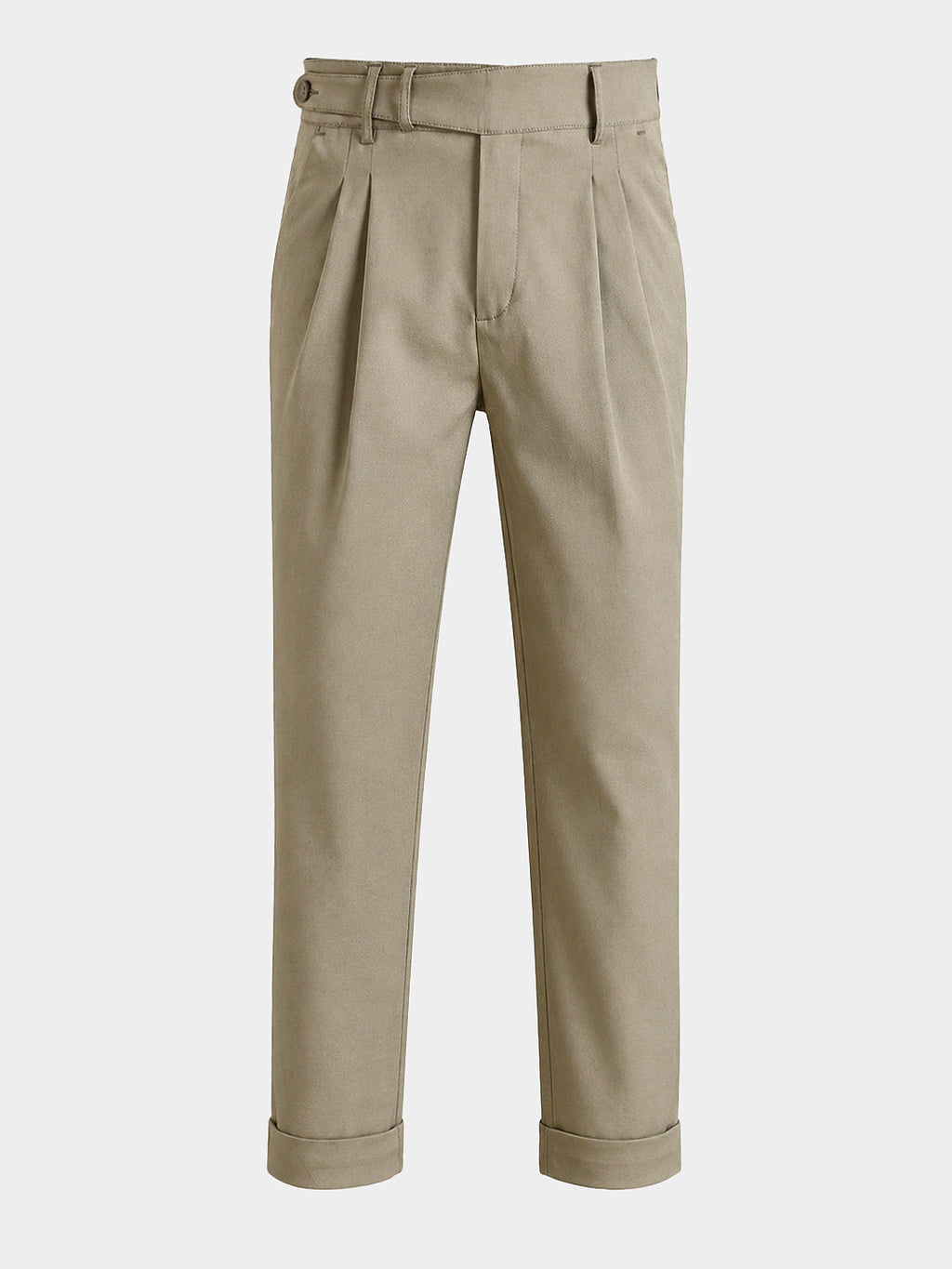 Men's Green Relaxed Fit Solid Casual Trousers