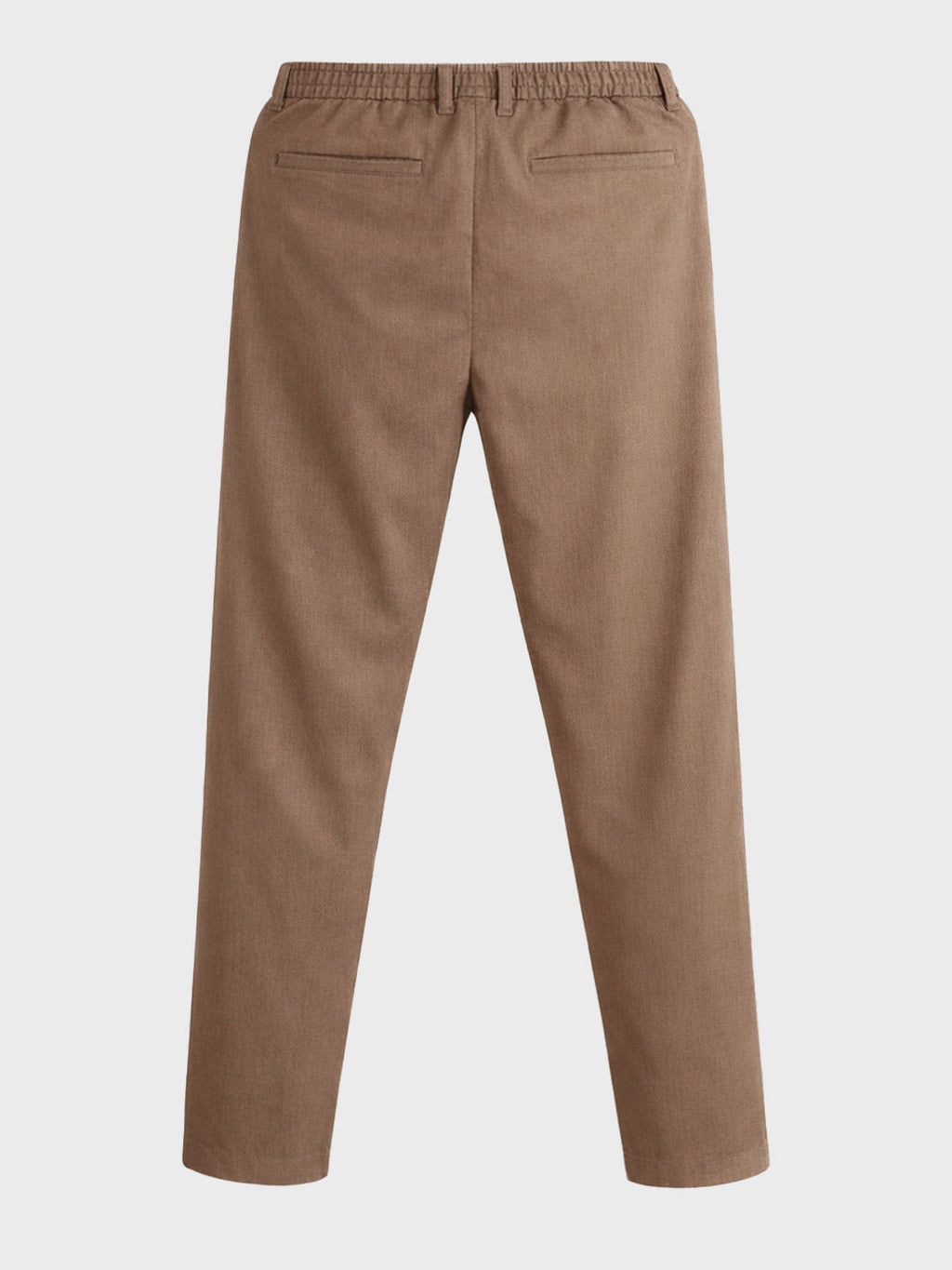 Men's Khaki Regular Fit Solid Casual Trousers
