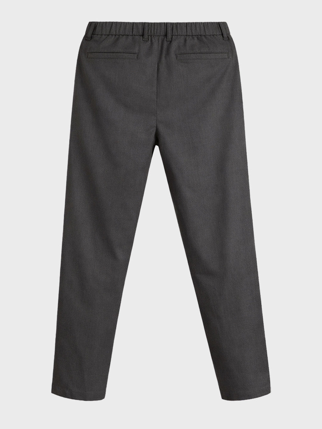 Men's Grey Regular Fit Solid Casual Trousers