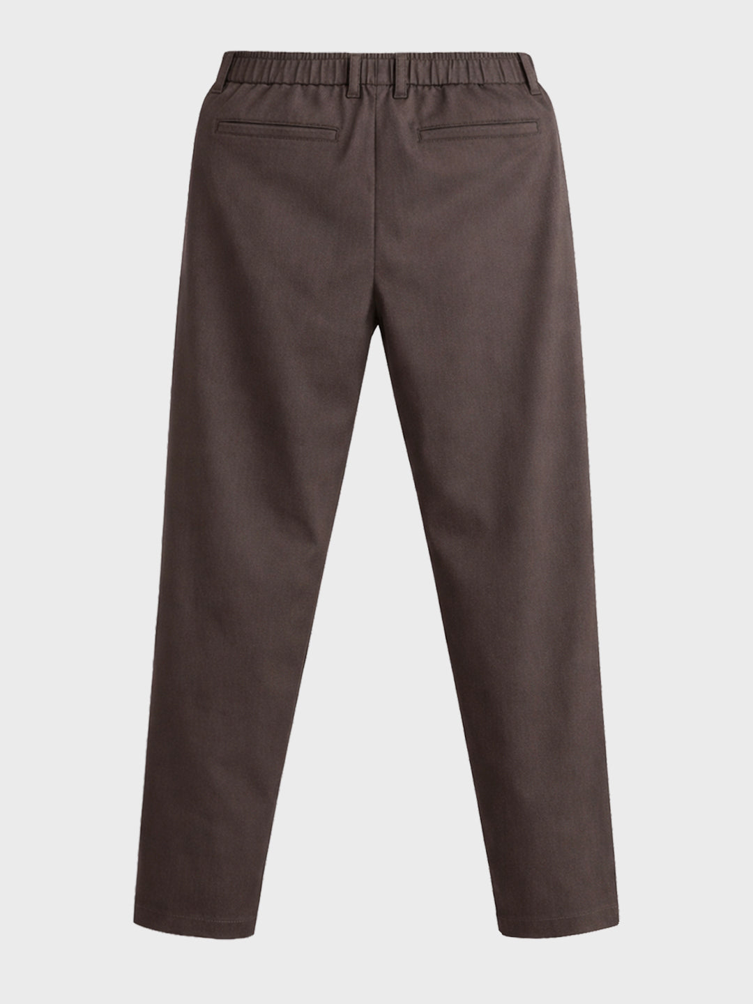 Men's Olive Regular Fit Solid Casual Trousers