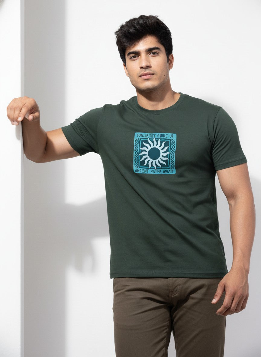 Men Cotton Tribal T-Shirt
