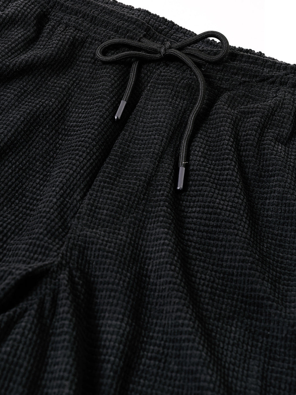 Men's Black Wide Leg Fit Textured Utility Cargo