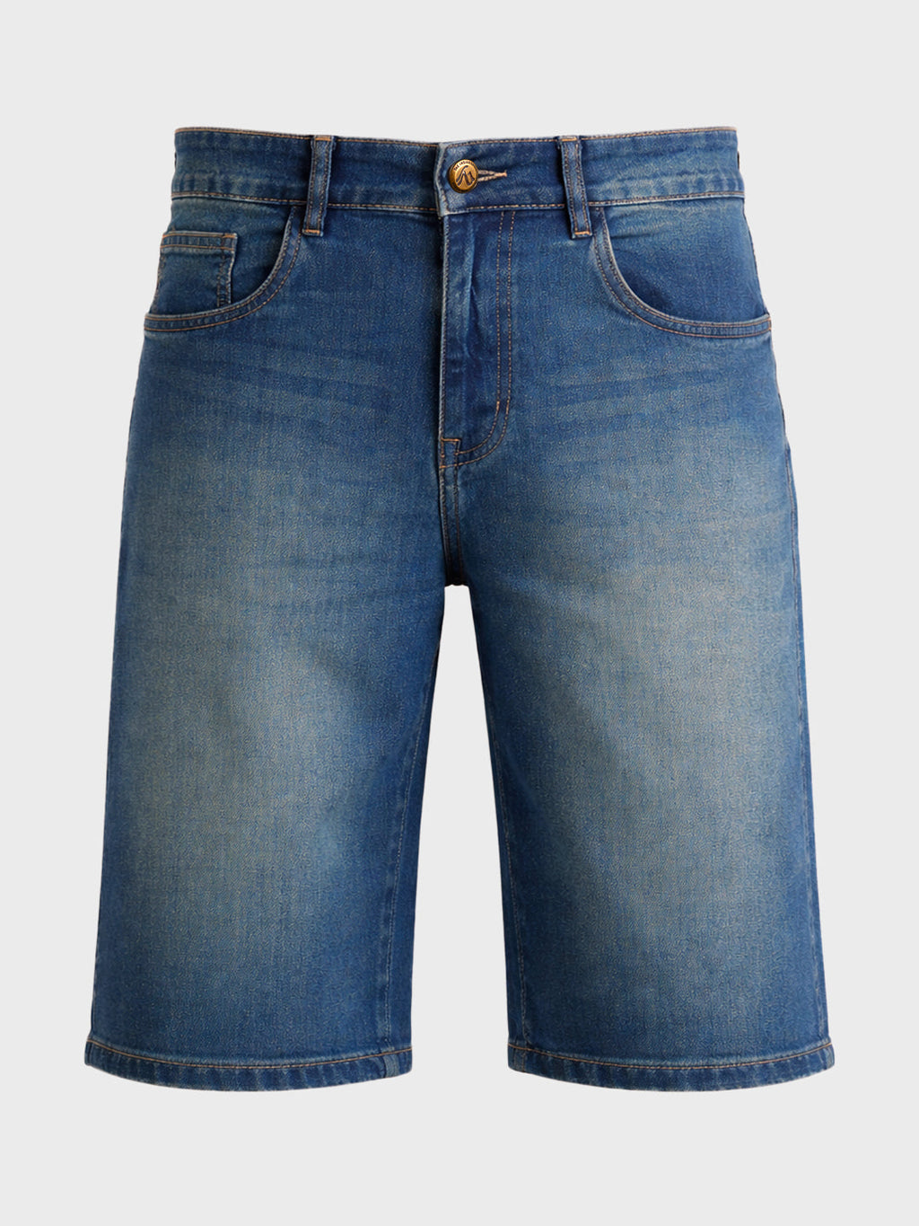 Men's Blue Regular Fit Solid Casual Shorts