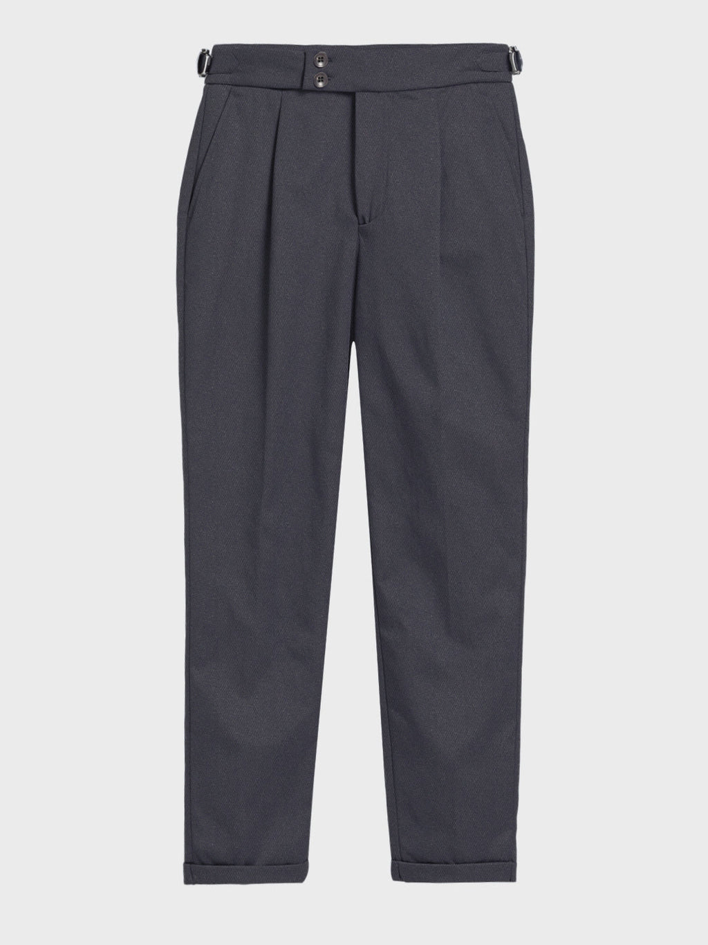 Men's Grey Relaxed Fit Utility Solid Trousers