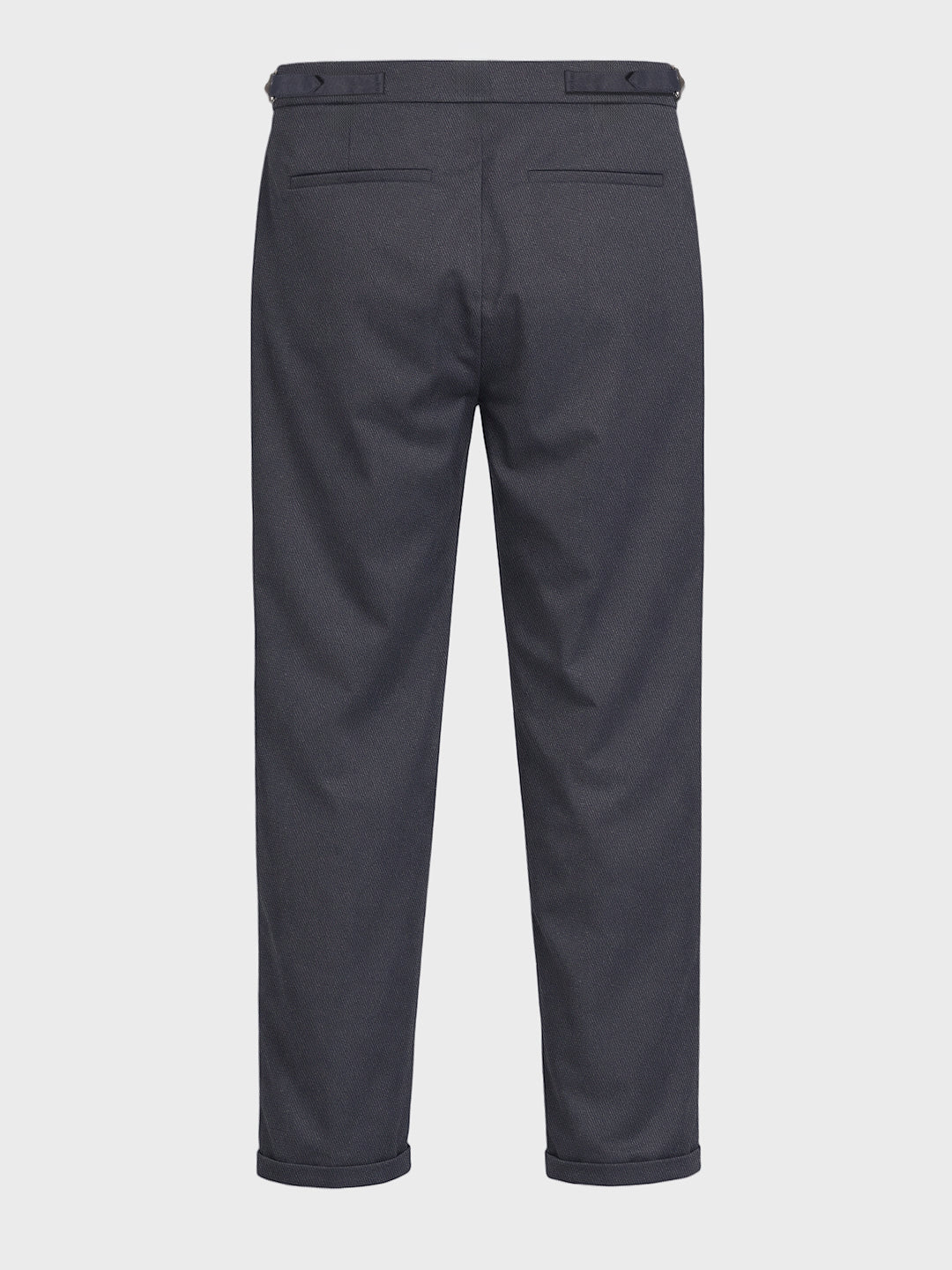 Men's Grey Relaxed Fit Utility Solid Trousers