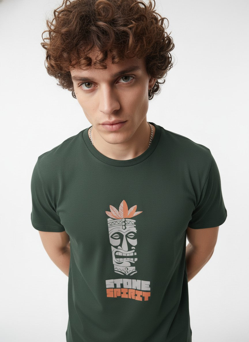 Men Cotton Tribal T-Shirt