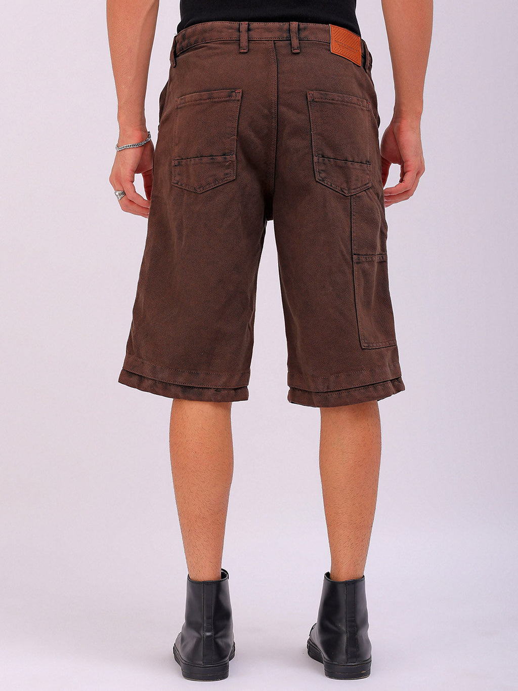 Men's Potting Soil Relaxed Fit Solid Utility Denim Shorts