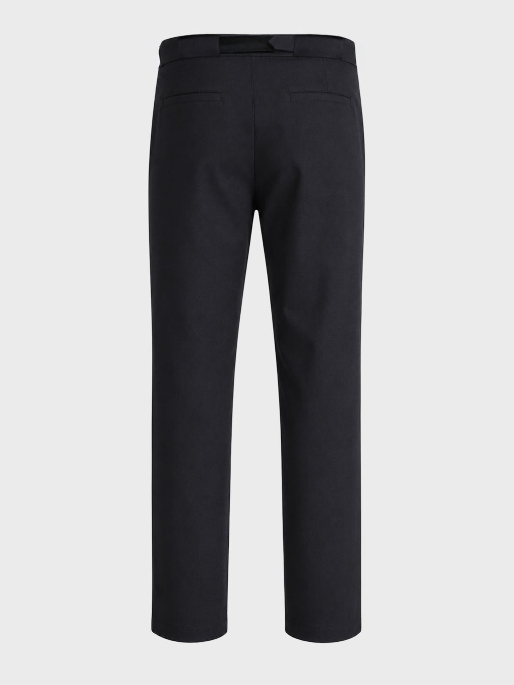 Men's Black Regular Fit Solid Casual Trousers