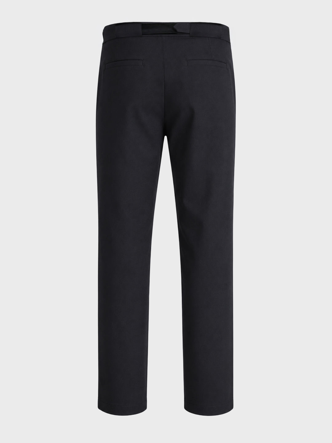 Men's Black Regular Fit Solid Casual Trousers
