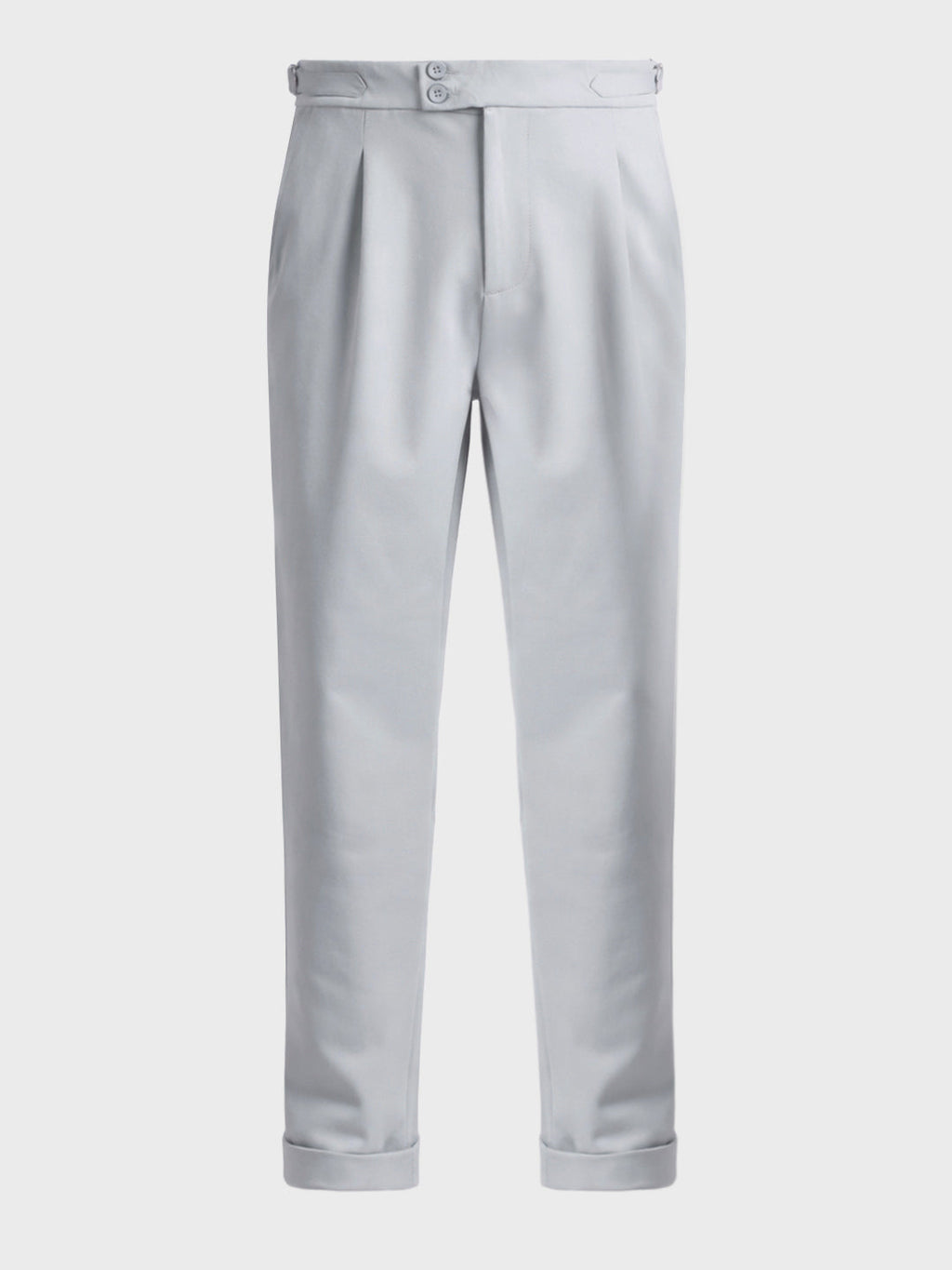 Men's Grey Regular Fit Solid Casual Trousers