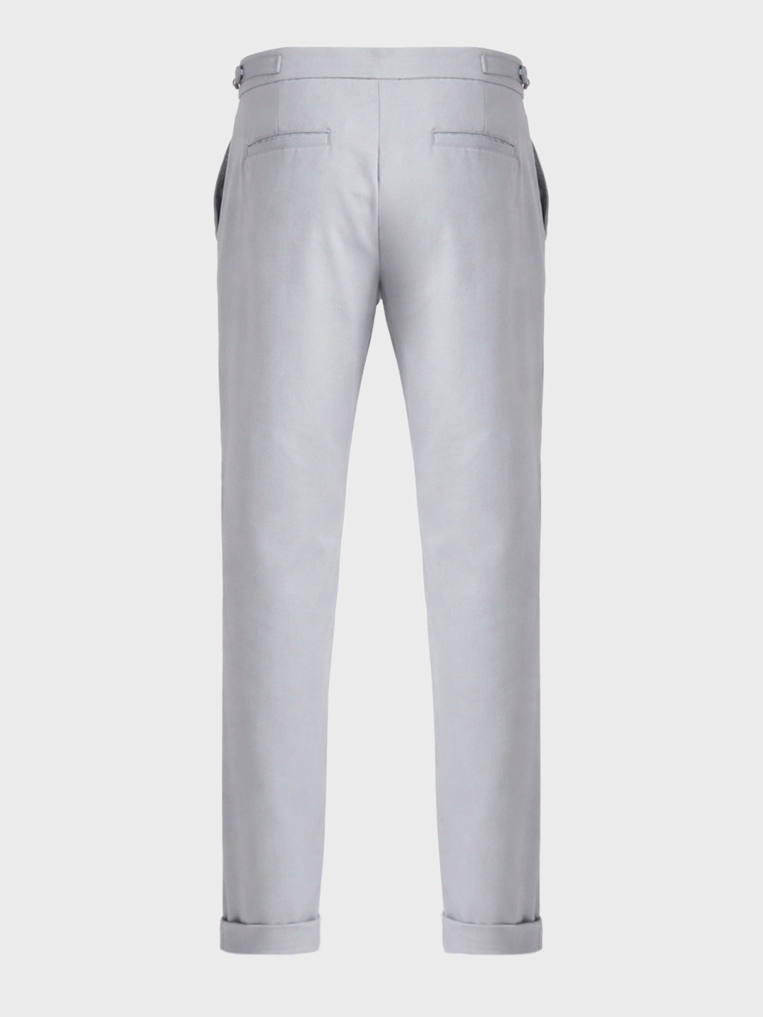 Men's Grey Regular Fit Solid Casual Trousers