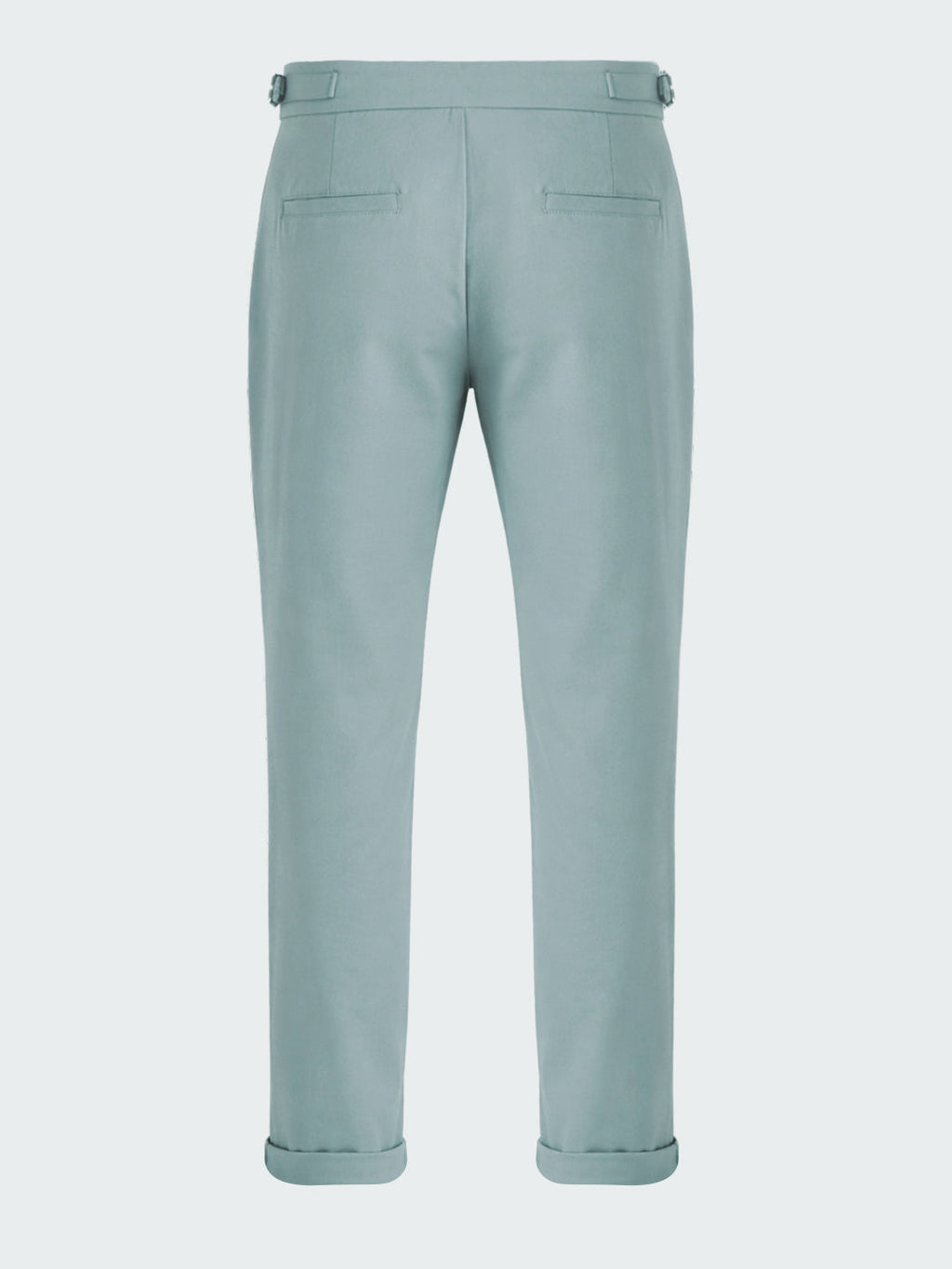 Men's Green Regular Fit Solid Casual Trousers