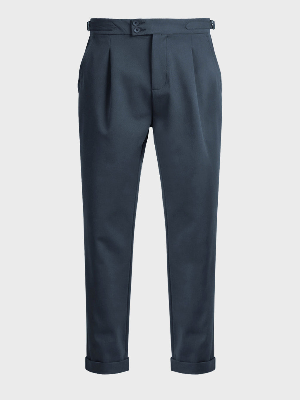 Men's Grey Regular Fit Solid Casual Trousers