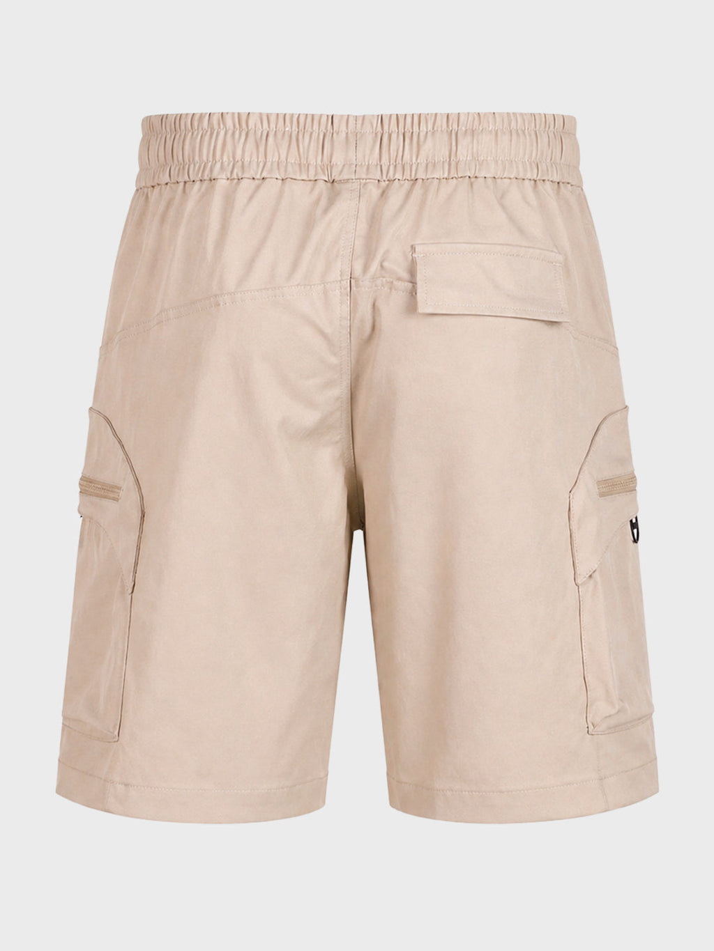 Men's Beige Relaxed Fit Solid Utility Shorts