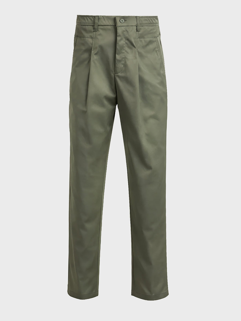 Men's Green Relaxed Fit Solid Casual Trousers