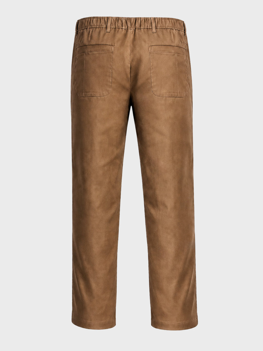 Men's Brown Relaxed Fit Solid Casual Trousers