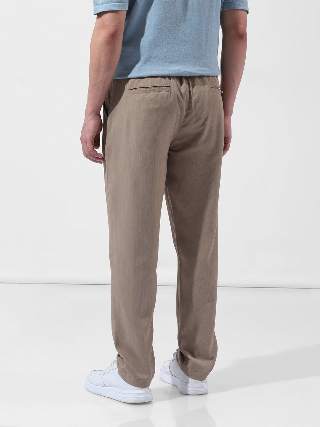 Men's Elmwood Regular Fit Solid Casual Trouser