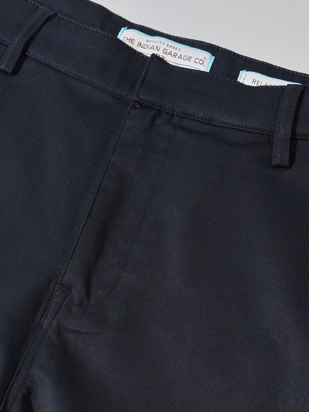Men's Navy Regular Fit Casual Trousers