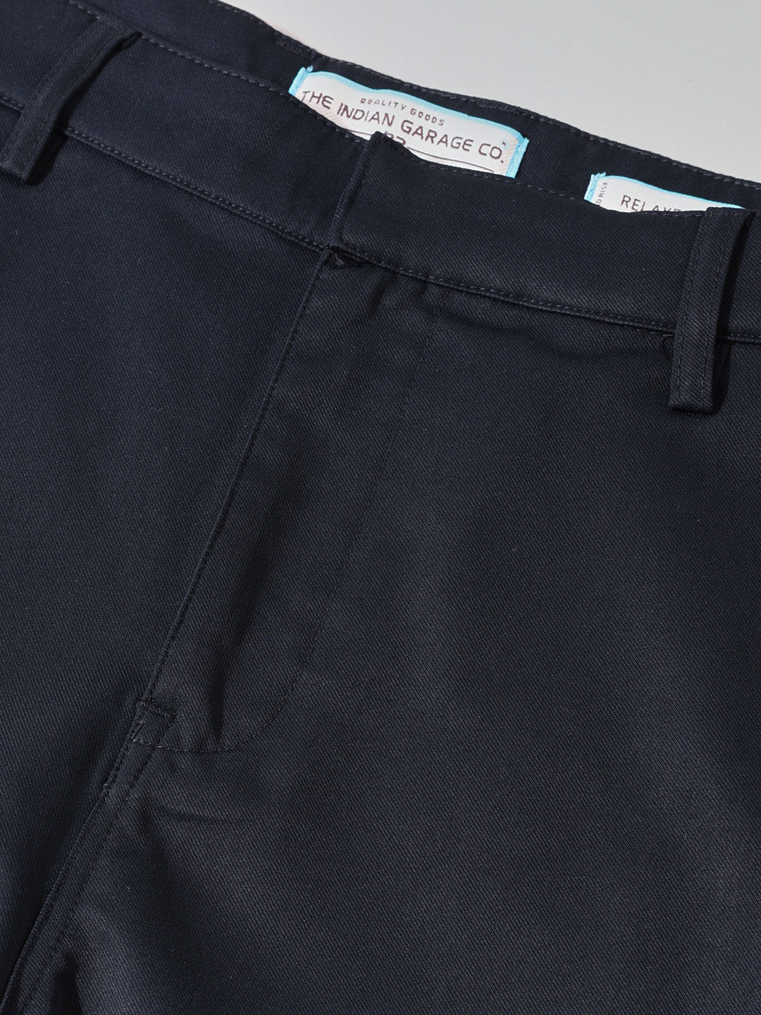 Men's Navy Regular Fit Casual Trousers