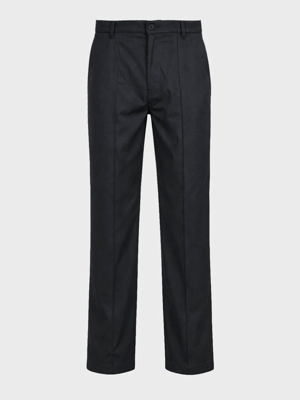Men's Black Relaxed Fit Solid Casual Trousers