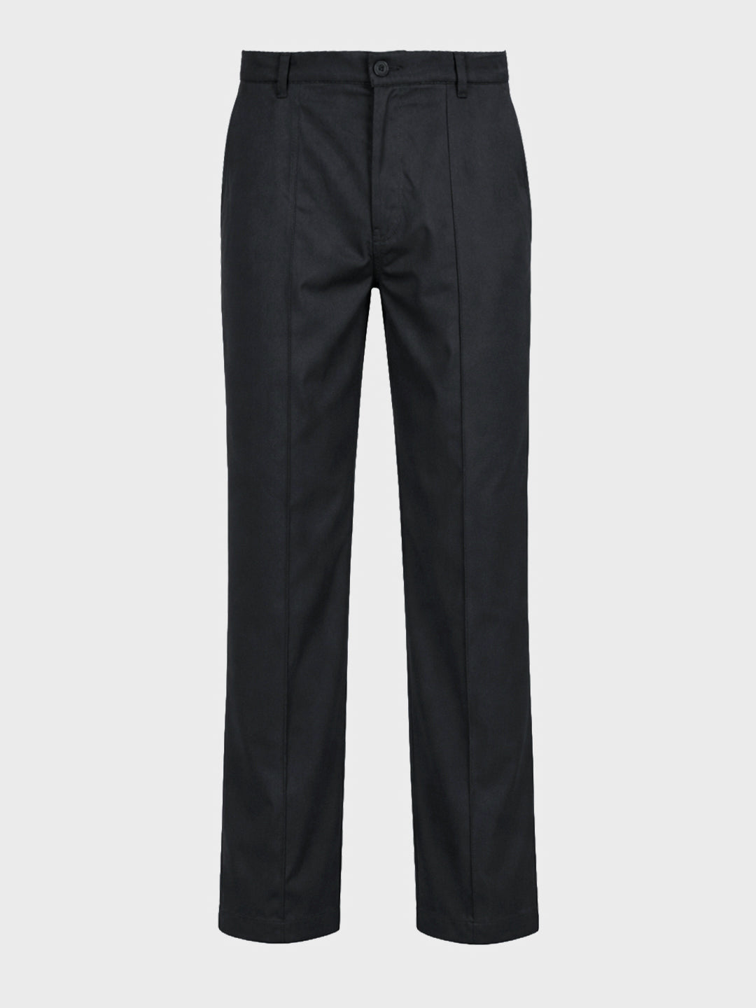 Men's Black Relaxed Fit Solid Casual Trousers