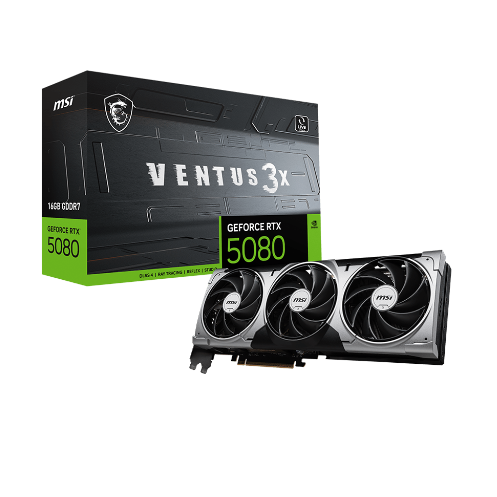 MSI GeForce RTX 5080 Ventus 3X 16GB NVIDIA Graphic Card