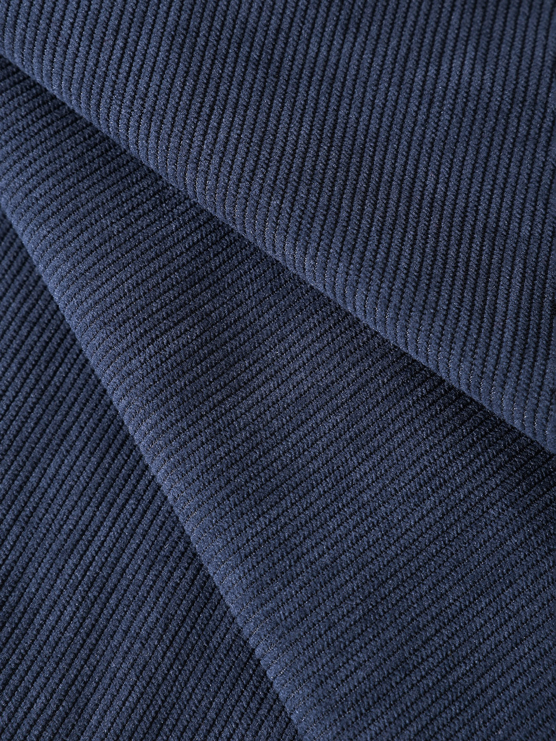 Men's Dark Denim Relaxed Fit Textured Casual Trousers