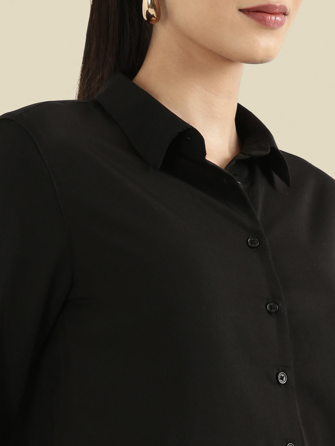 Hammered Classic Collar Pintuck Shirt