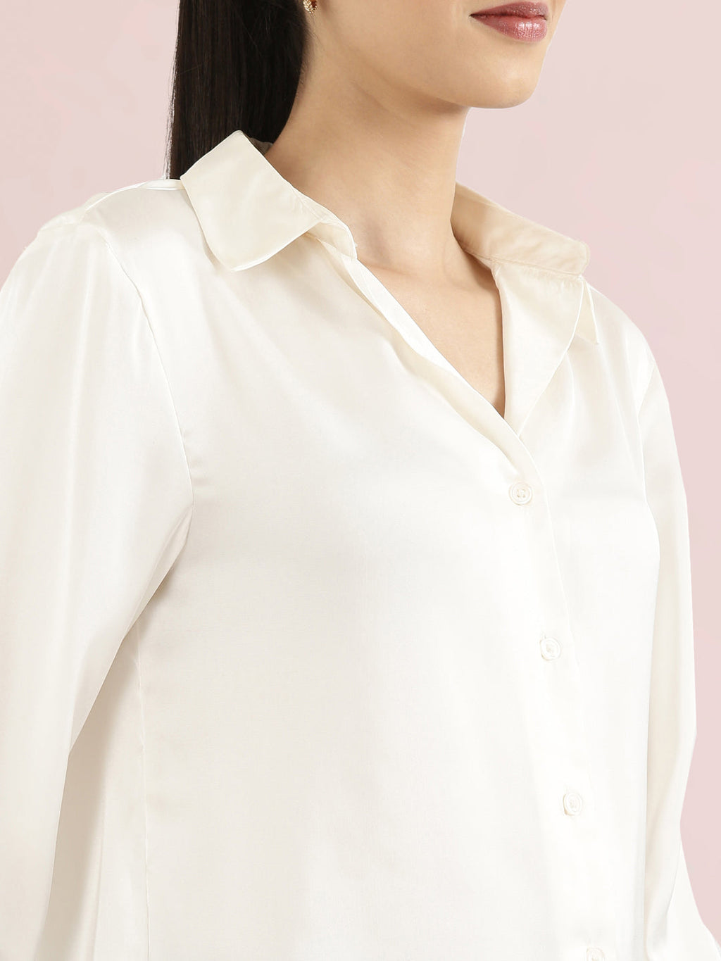 Satin Classic Collar Shirt
