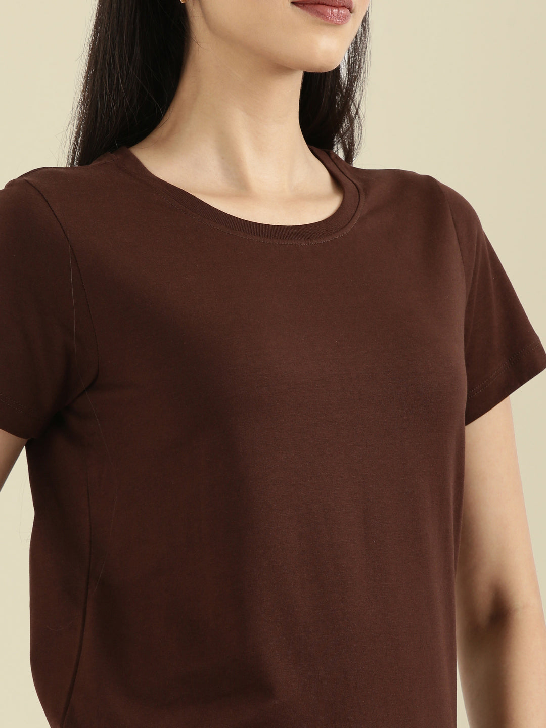 Cotton Jersey Crew Neck Slim Fit T-Shirt