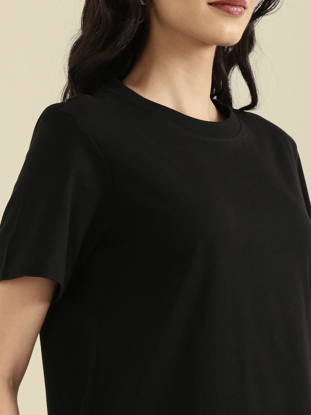 Cotton Jersey Crew Neck Regular Long T-Shirt