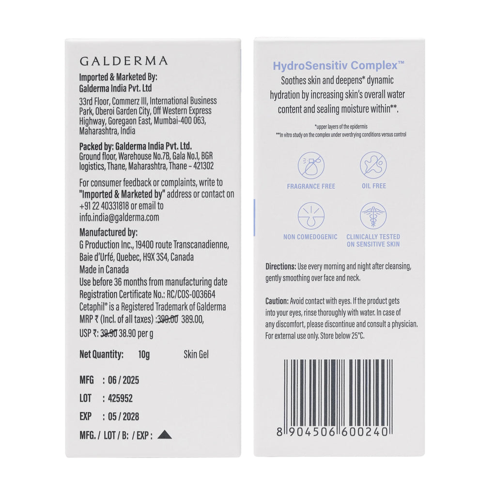 Cetaphil Optimal Hydration Restoring Water Gel 10g