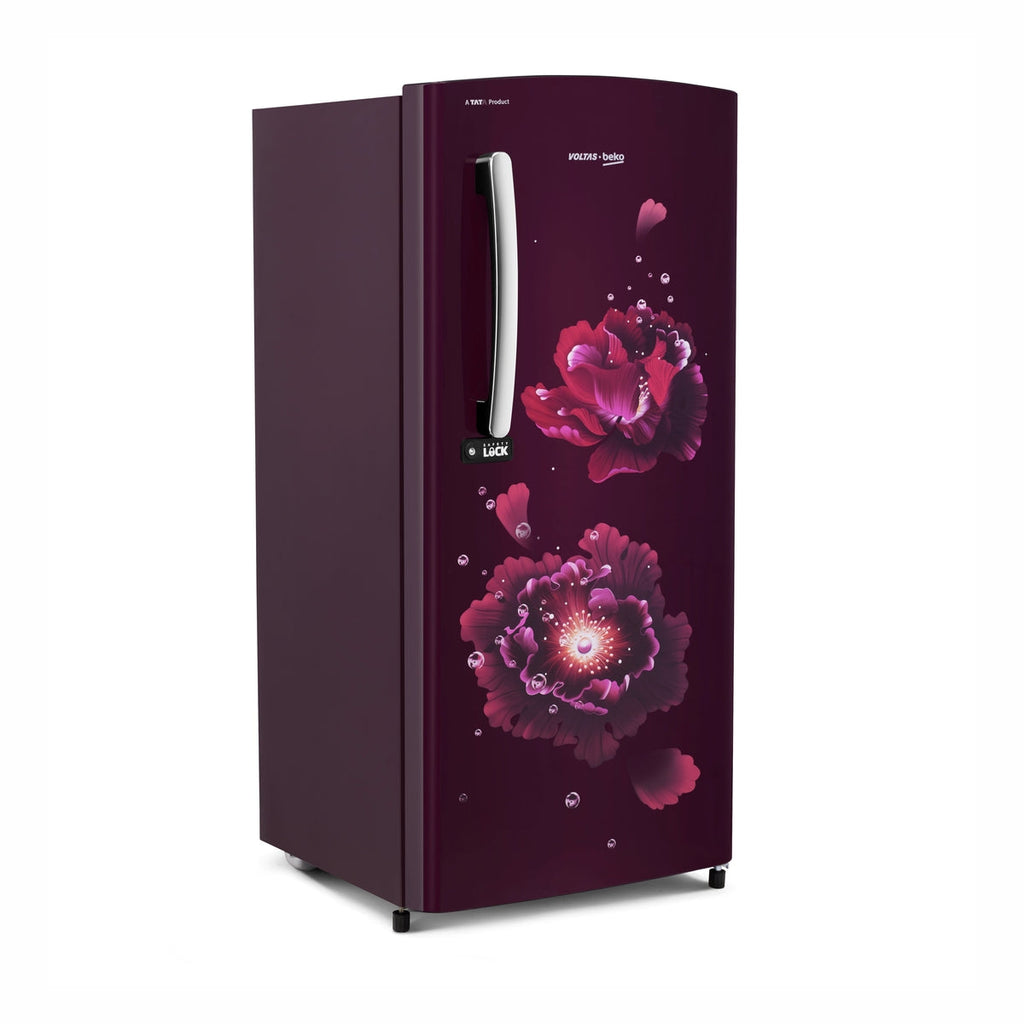 Voltas Beko 185 L 5 Star Single Door Direct Cool Refrigerator (RDC220A / W0FPETM000UGD, Fairy Flower Purple)