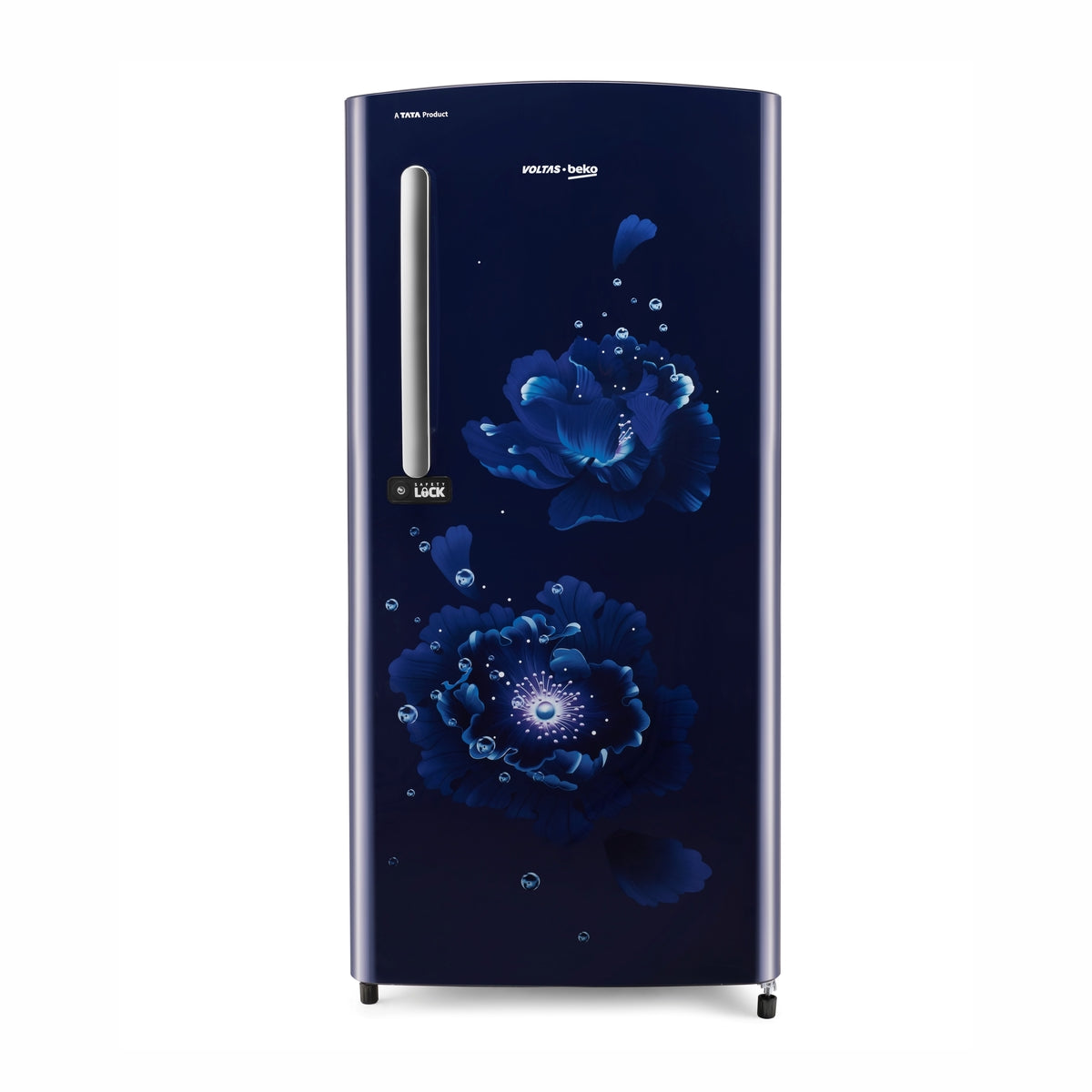Voltas Beko 185 L 5 Star Single Door Direct Cool Refrigerator (RDC220A / W0FBETM000UGD, Fairy Flower Blue)