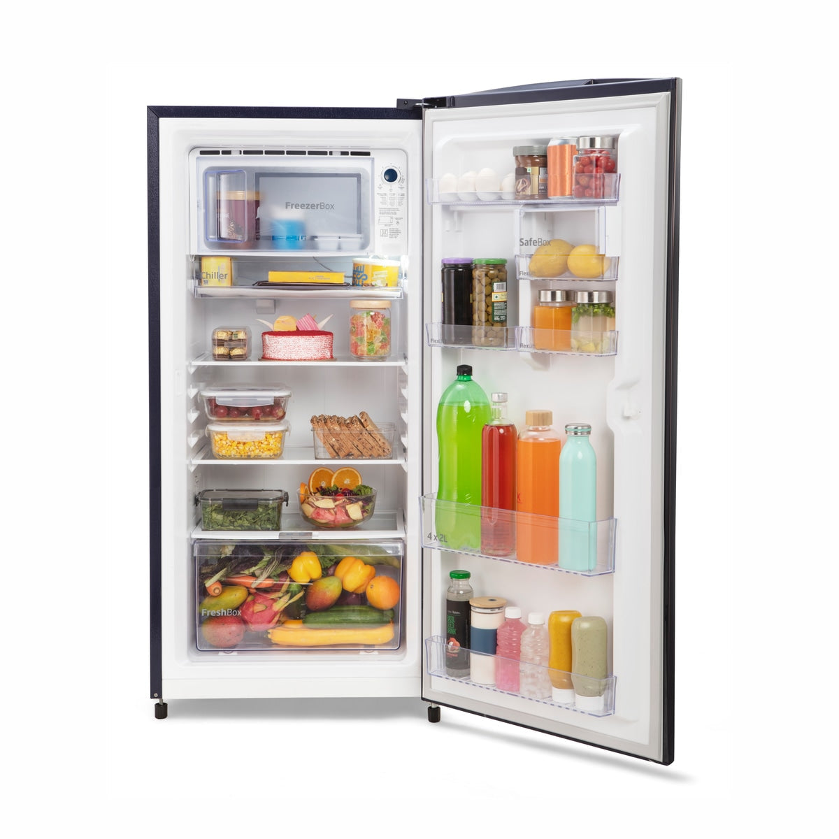 Voltas Beko 185 L 5 Star Single Door Direct Cool Refrigerator (RDC220A / W0FBETM000UGD, Fairy Flower Blue)
