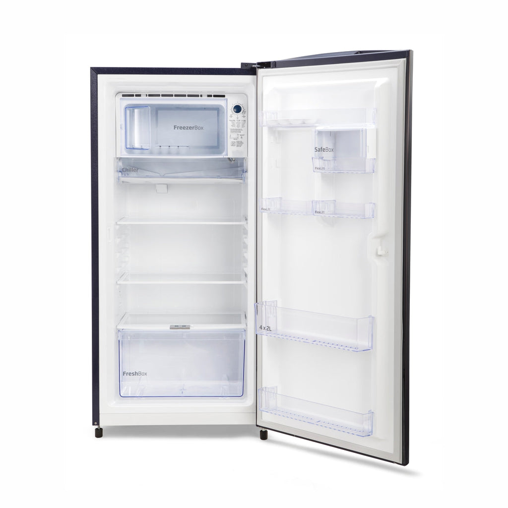 Voltas Beko 185 L 5 Star Single Door Direct Cool Refrigerator (RDC220A / W0FBETM000UGD, Fairy Flower Blue)