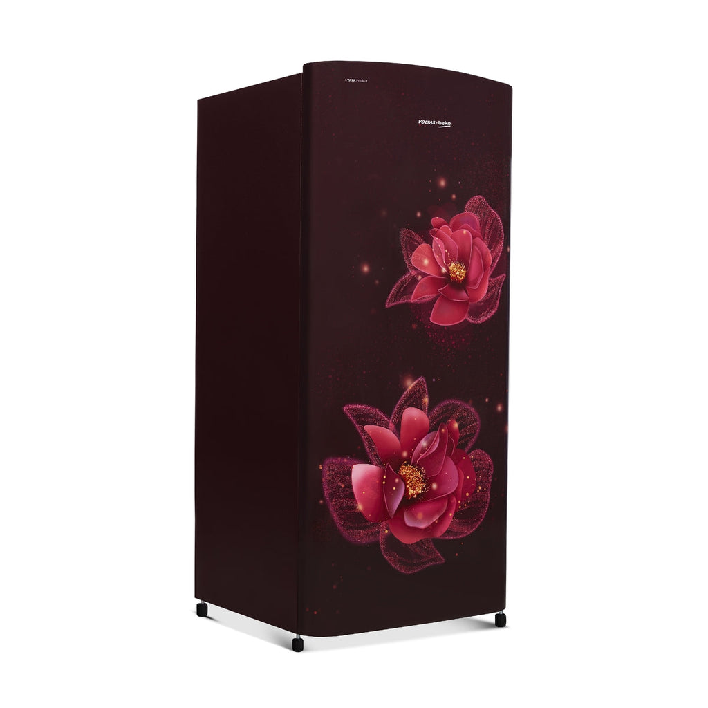 Voltas Beko 183 L, 2 Star, Direct Cool Single Door Refrigerator (Fressia Ruby)
