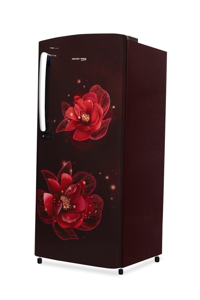 Voltas Beko 183 L, 3 Star, Direct Cool Single Door Refrigerator (Fressia Wine)