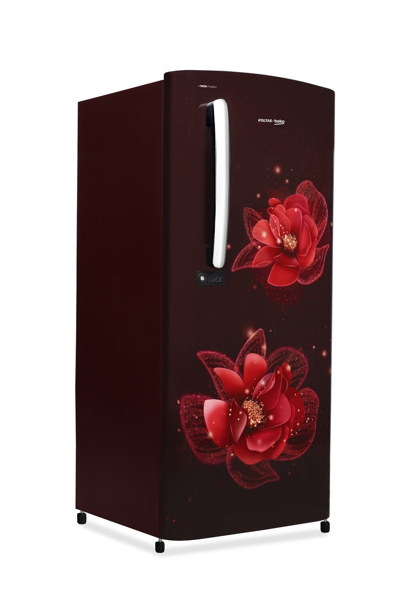 Voltas Beko 183 L, 3 Star, Direct Cool Single Door Refrigerator (Fressia Wine)
