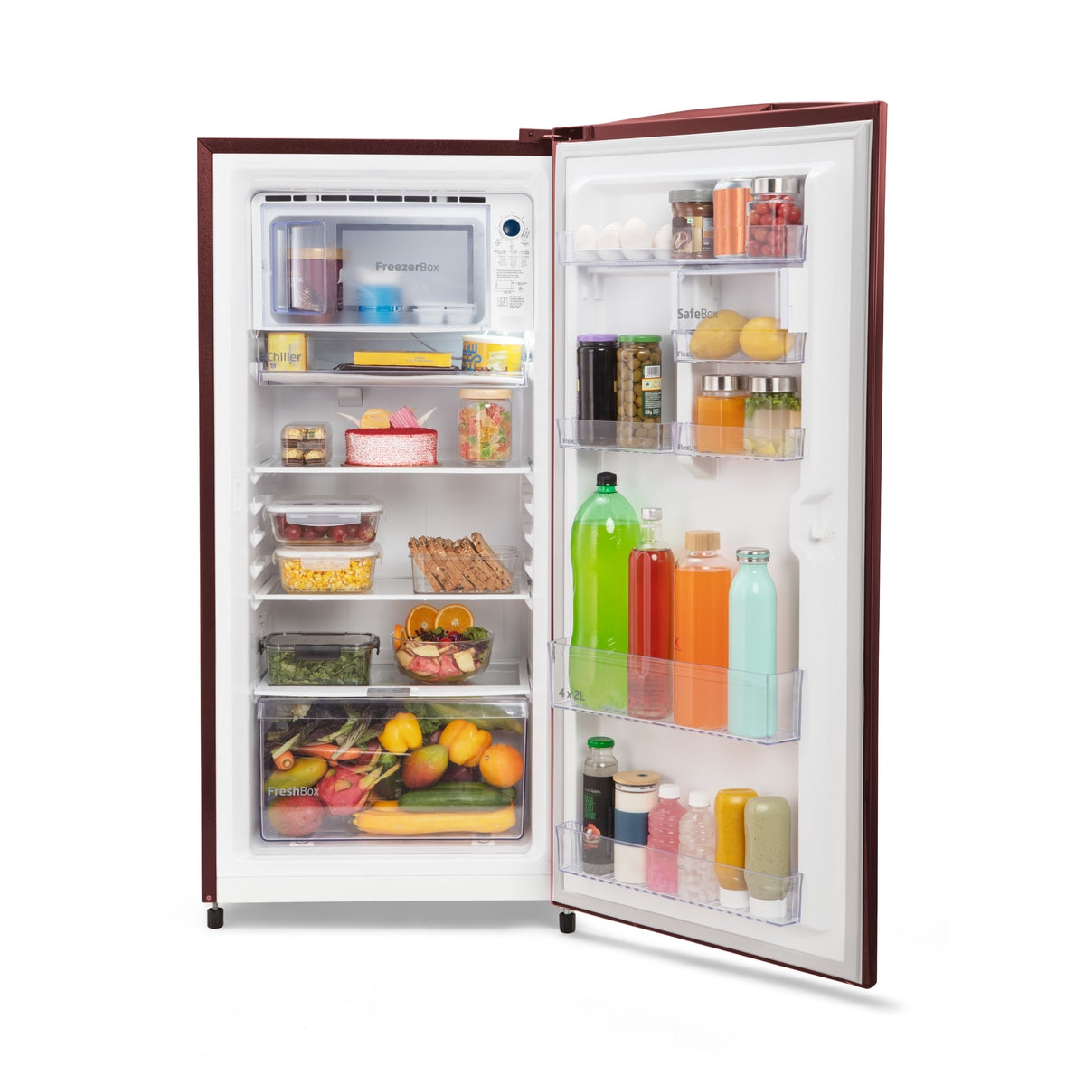 Voltas Beko 183 L, 4 Star, Direct Cool Single Door Refrigerator (Fairy Flower Wine)(RDC215B / W0FWE0M0000GO)